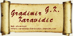 Gradimir Karavidić vizit kartica